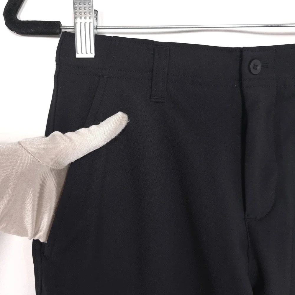 Under Armour Boys Black Pants YM‎ Youth Medium Athletic Golf Matchplay 1361772